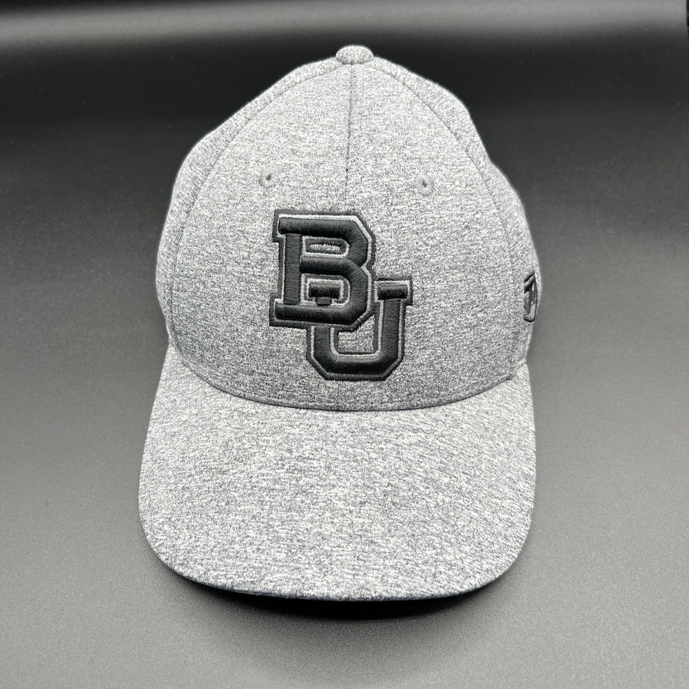 Baylor Bears Hat Cap Mens One Size Gray NCAA Football Top Of The World Fitted